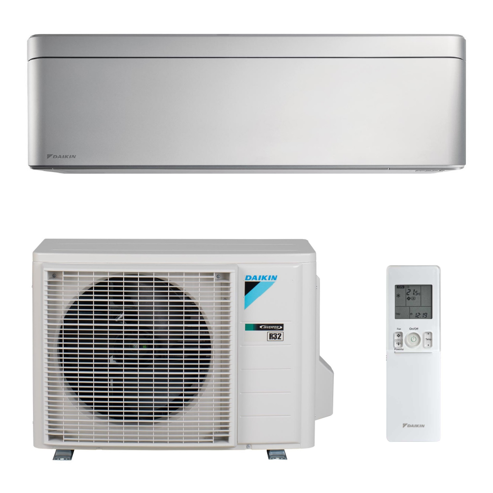 Дизайнерский кондиционер Daikin Stylish Gray серебристого цвета фото